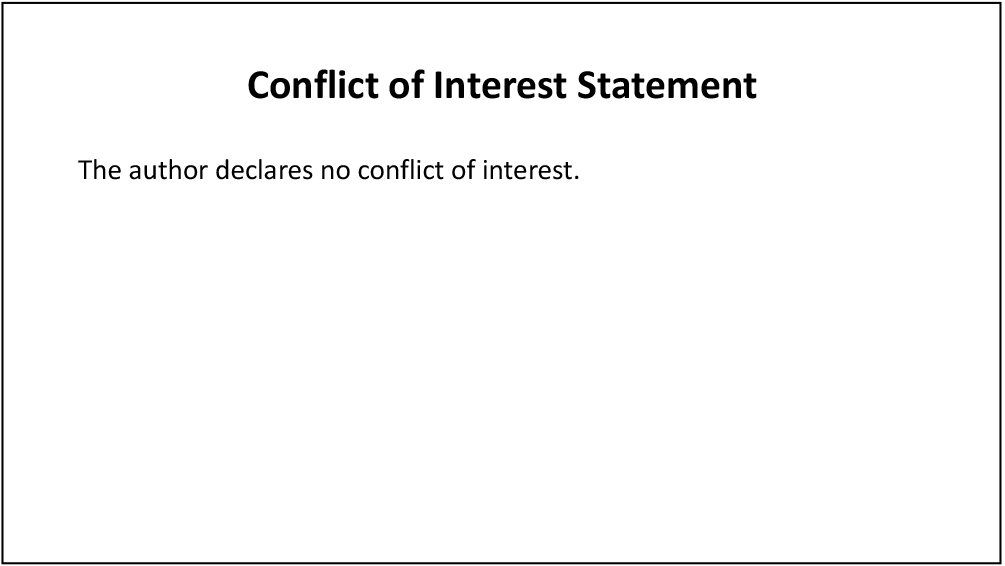 CONFLICT OF INTEREST DISCLOSURE slide no. 2