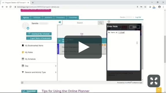Video with Online Planner custom features