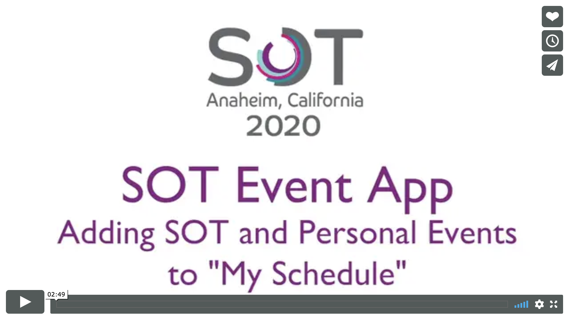 Video for Adding SOT and Personal Events