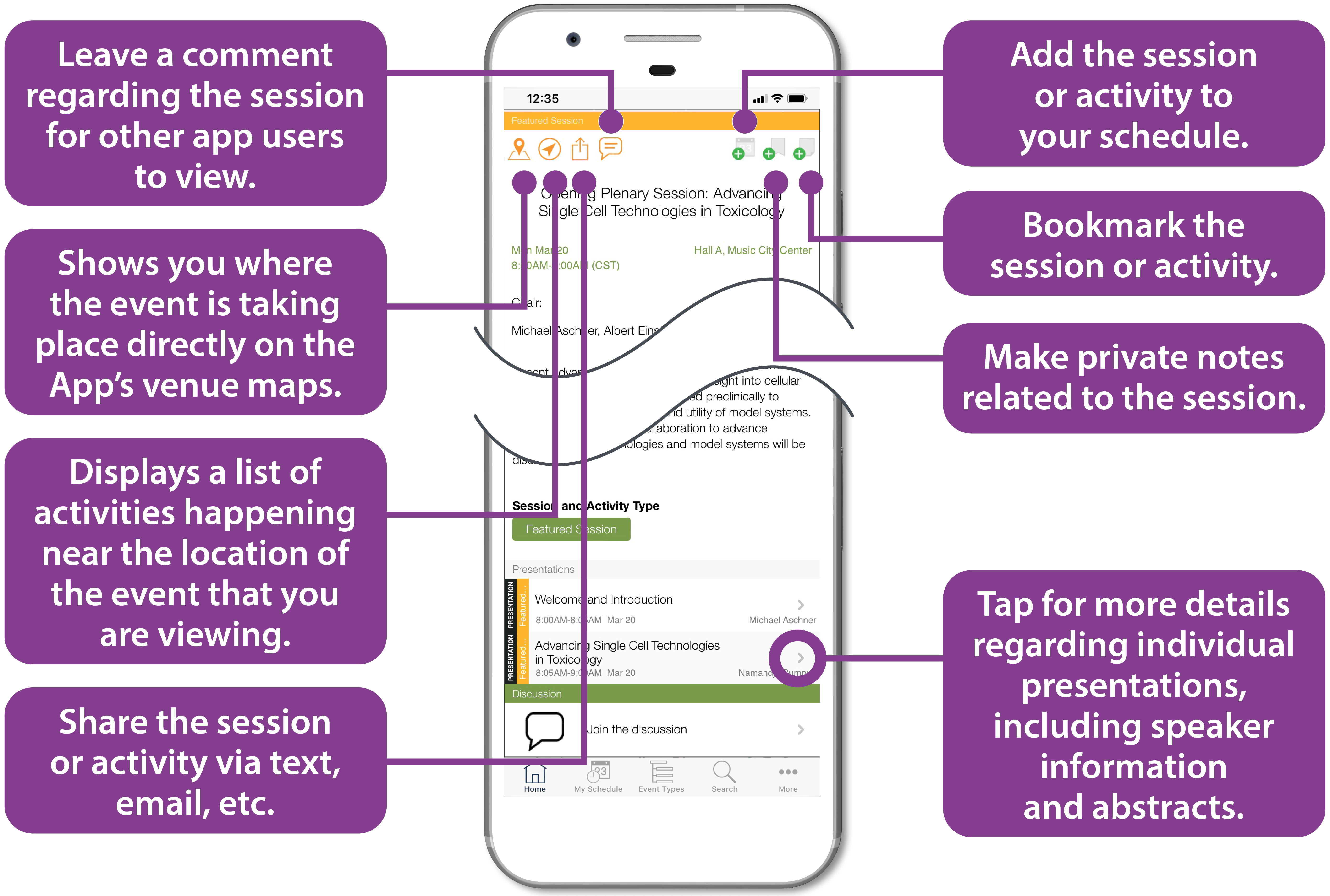 Cellphone app features image