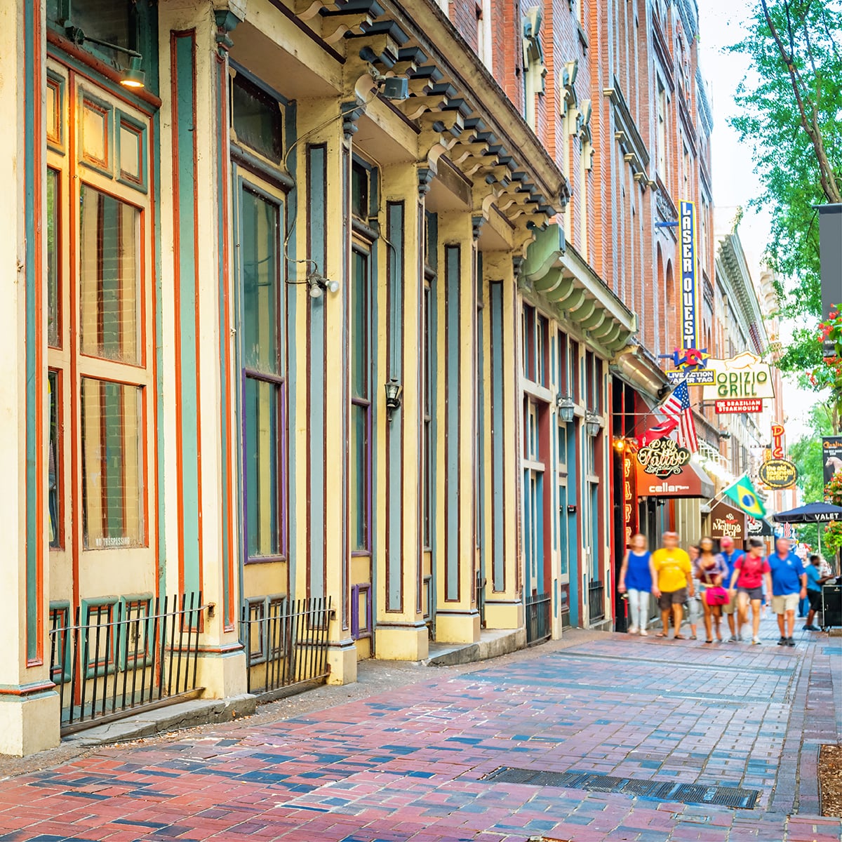 Sample crop of Nashville's shopping district