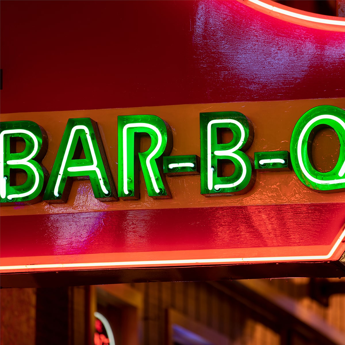 Sample crop of neon Bar-B-Q sign