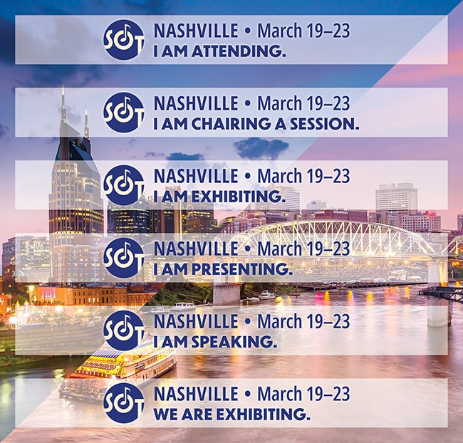 Sample of the text banners with SOT Annuanl Meeting information