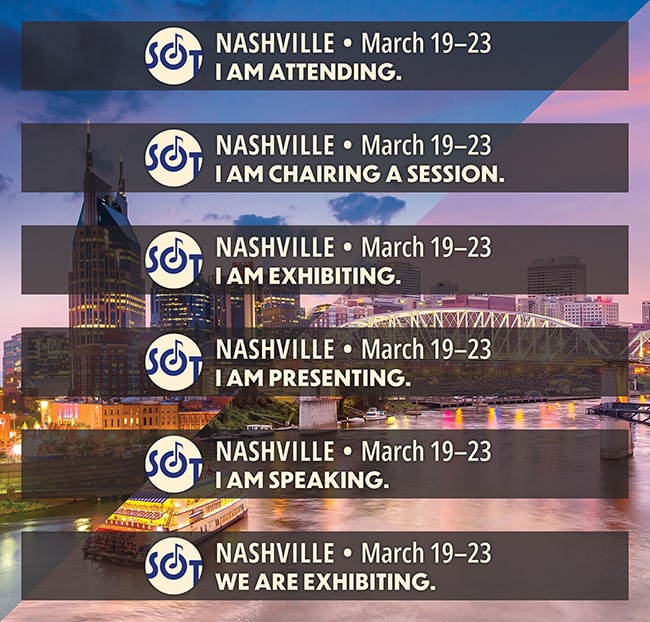 Sample of the text banners with SOT Annuanl Meeting information