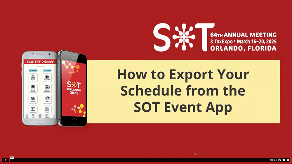 How to Export your Schedule from the SOT Event App Instructions