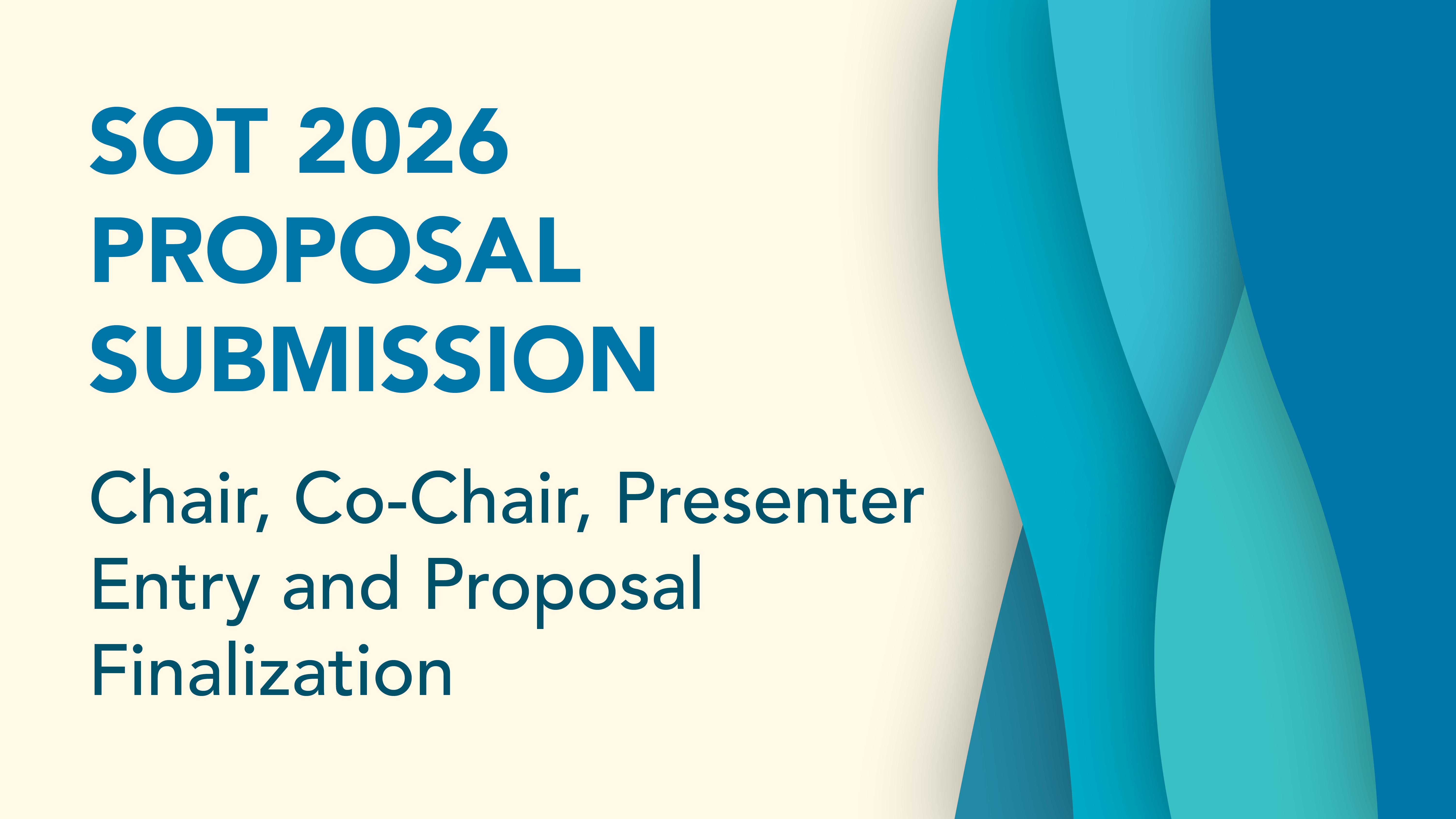 Chair, Co-Chair, Presenter Entry and Proposal Finalization Instructions