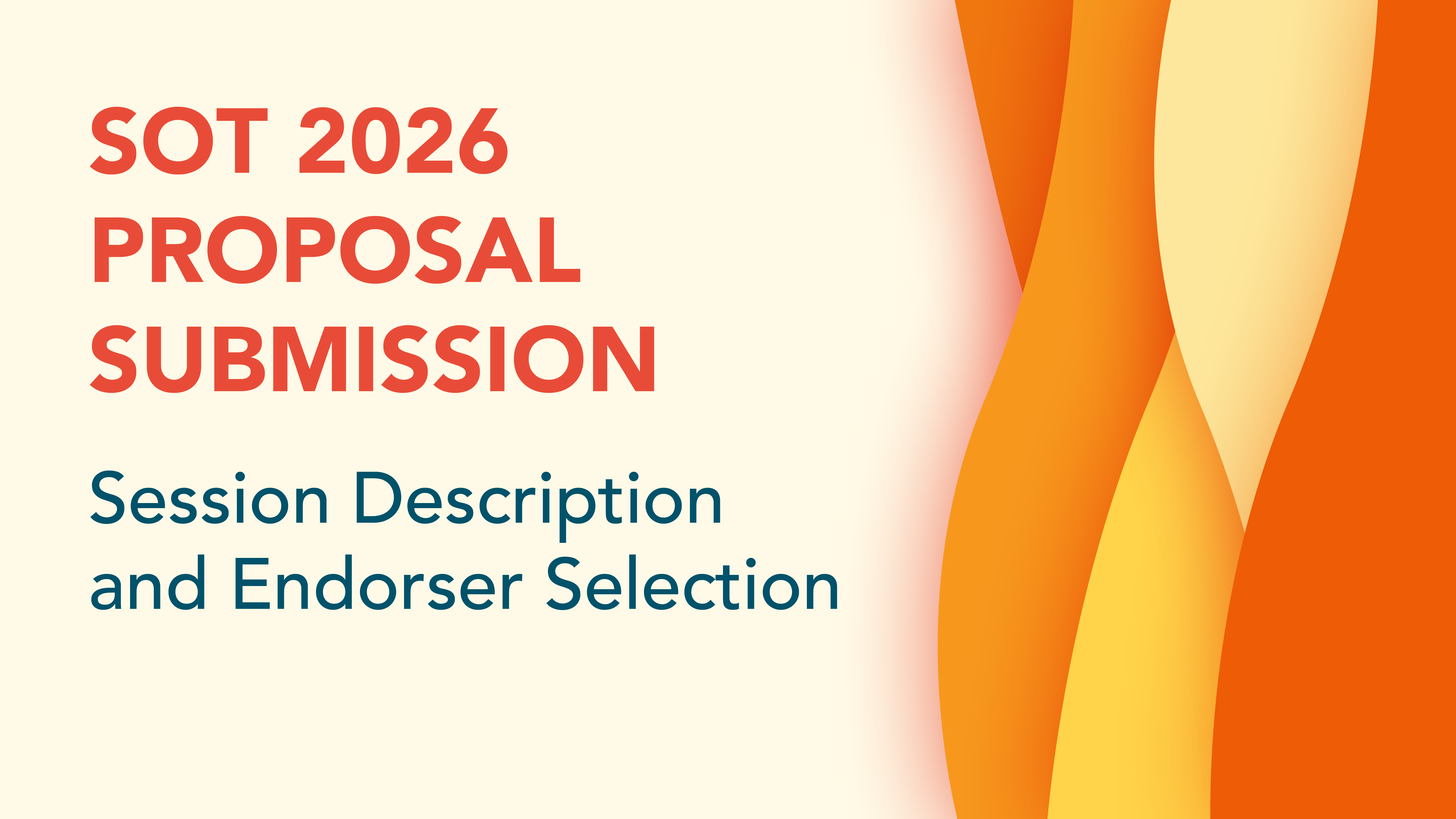 Session Description and Endorser Selection Instructions