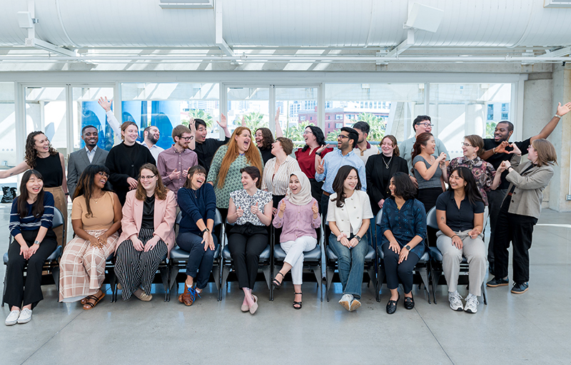 A large group of SOT Annual Meeting attendees pose together. 